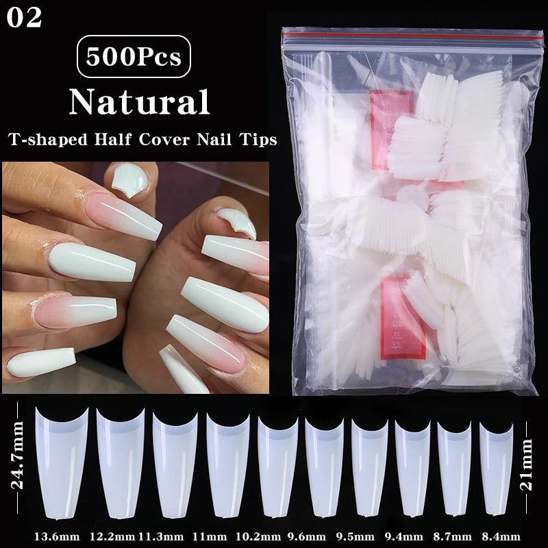 1 Box Quick Building Nail Mold Tips Nail Dual Forms Finger Extension Nail Art UV Extend Gel Nail Extension Tool