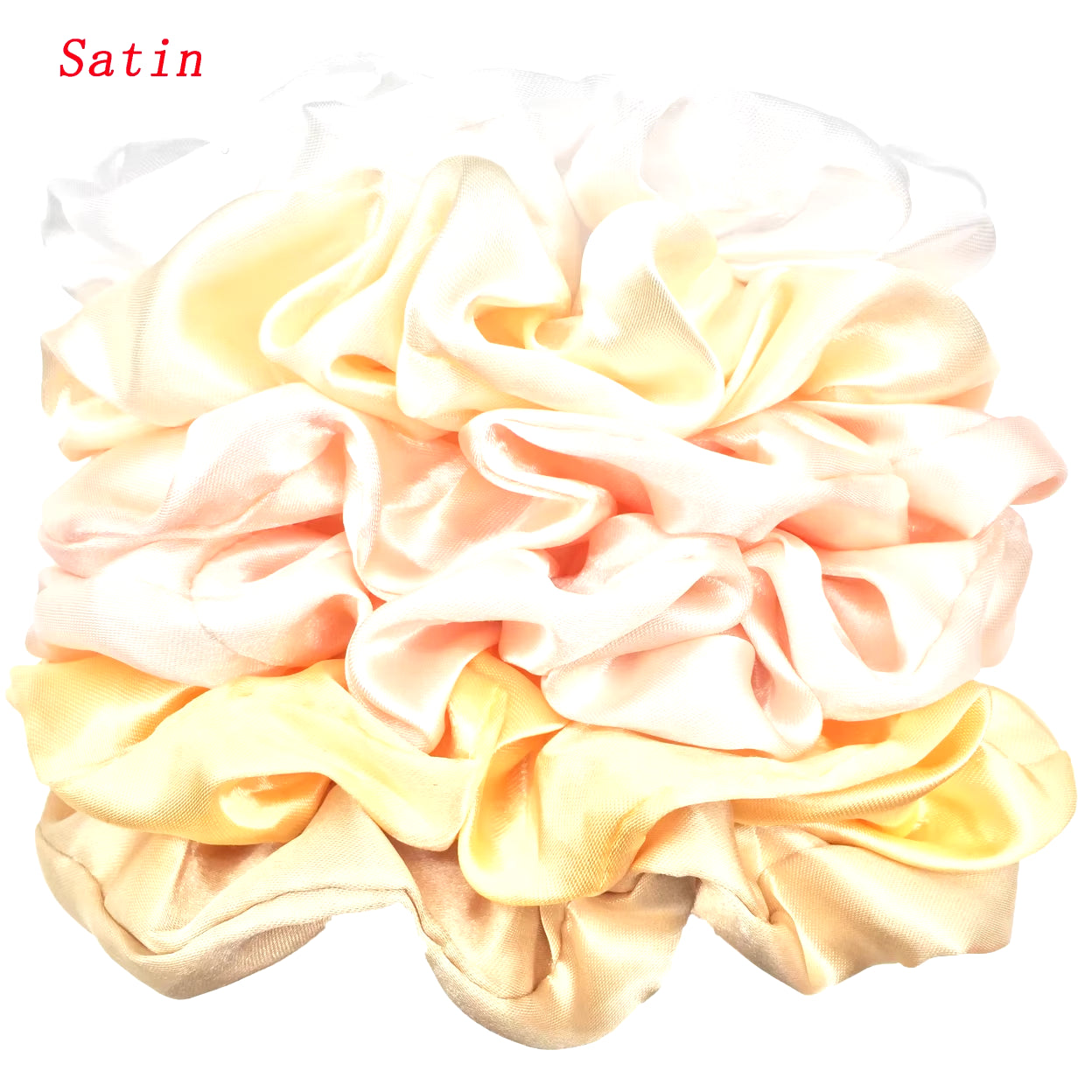 25/10//6Pcs Satin Scrunchies Girls Elastic Hair Band Ponytail Holder Ties Rubber Bands Fashion Women Accessories Solid Scrunchy