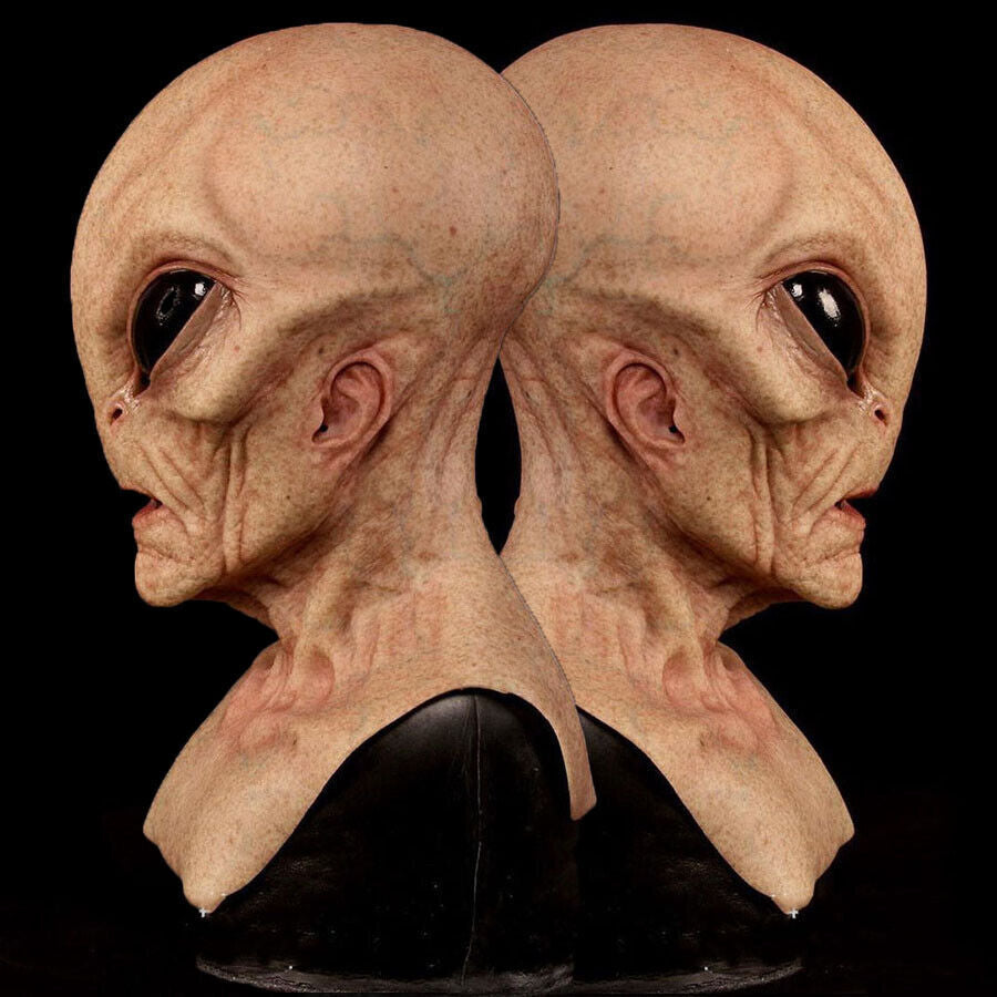 Alien Mask Scary Horrible Horror Magic Latex Costume Halloween Cosplay Party