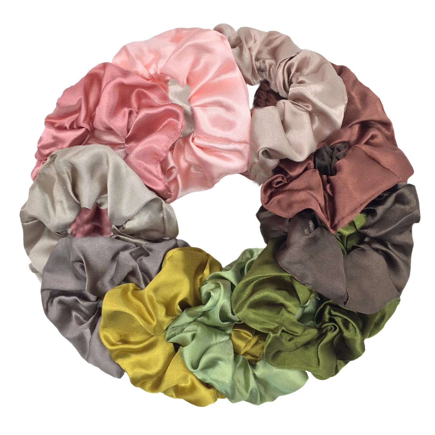 25/10//6Pcs Satin Scrunchies Girls Elastic Hair Band Ponytail Holder Ties Rubber Bands Fashion Women Accessories Solid Scrunchy