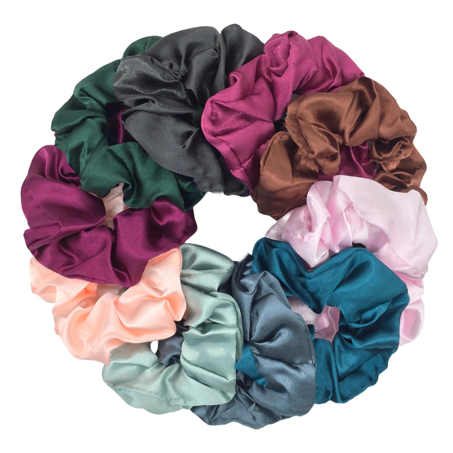 25/10//6Pcs Satin Scrunchies Girls Elastic Hair Band Ponytail Holder Ties Rubber Bands Fashion Women Accessories Solid Scrunchy