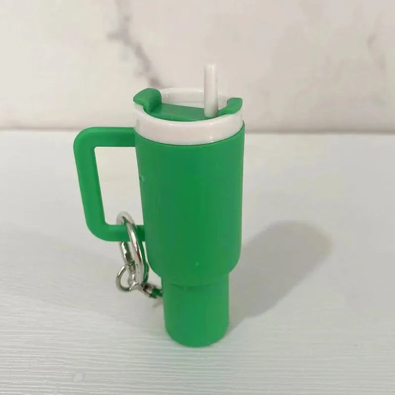 Colorful Mug Keychain Miniature Tumbler Cup Replica Keychain Chapstick Holder Charm Bar Stash Tumbler Mini Cup Keychain