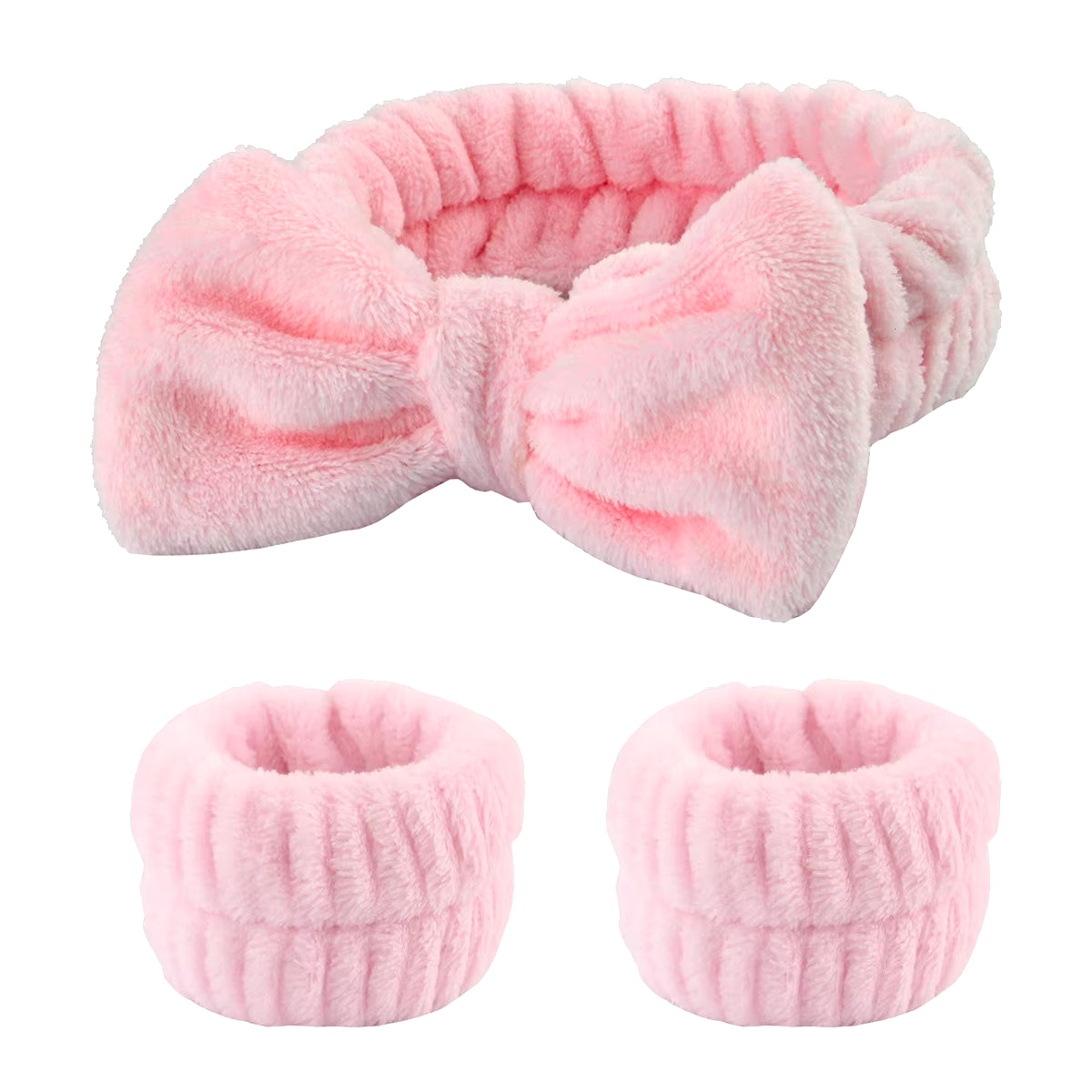 3Pcs Spa Headband Wristband for Washing Face Microfiber Makeup Towel Hair Bands Washband Scrunchies Absorbent Wrist Sweatband